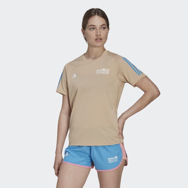 beige Berlin Marathon 2022 Running Icons T-shirt EDJ98