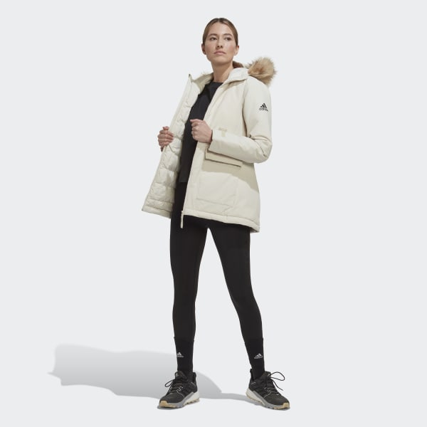 Beige Utilitas Hooded parka AV267