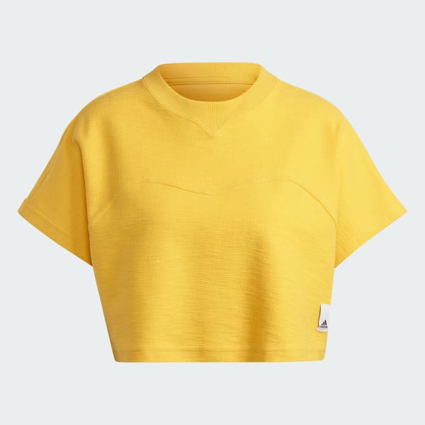 Gelb Lounge Terry Loop Crop-Top