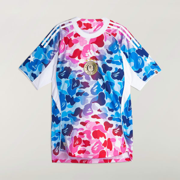 Blue Pink Bape Jersey X Bape Football Jersey Shock Blue – LOADED
