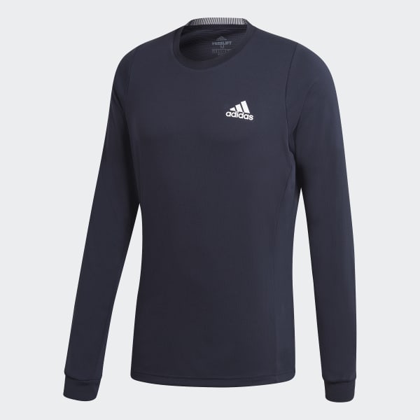 adidas Men's FreeLift Long Sleeve Tennis Shirt HEAT.RDY - Blue | Free ...