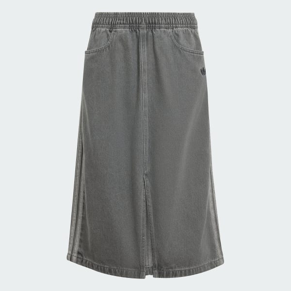 Grey Denim Skirt