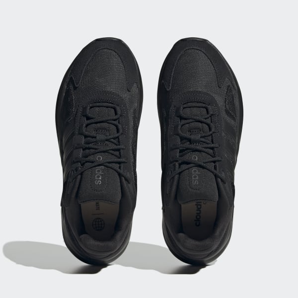 Adidas cloudfoam store running shoes black