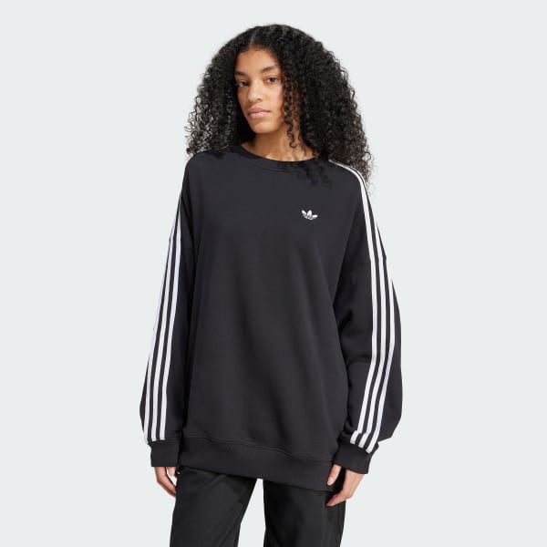 Preto Sweatshirt Adicolor de 3 Riscas Adilenium