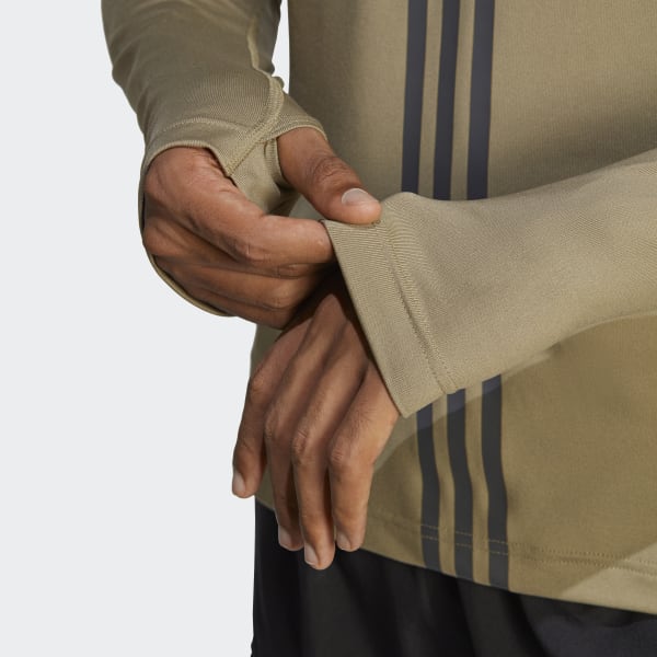 Vert Haut à zip 1/4 et manches longues AlphaStrength DMQ41