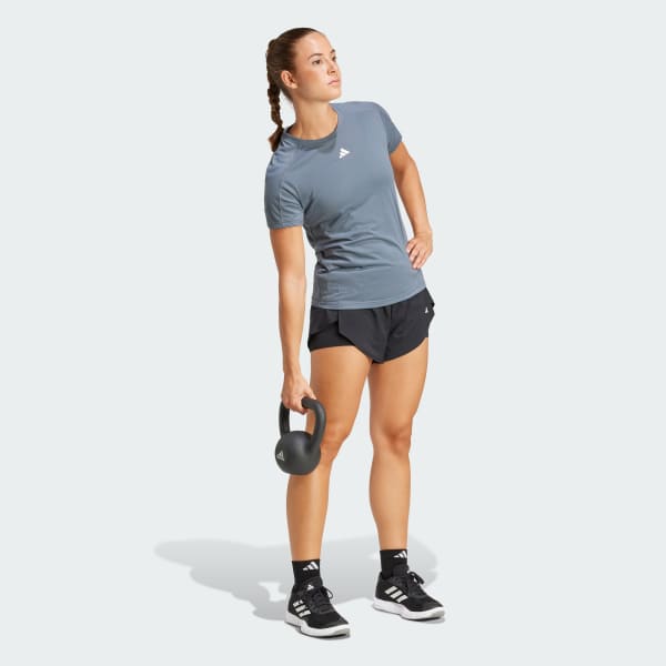 Negro Camiseta Minimalista AEROREADY Train Essentials Cuello Redondo