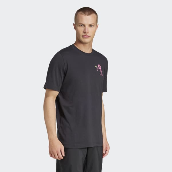 tee。 adidas Padel Zone Graphic T-shirt - Zwart | adidas Officiële Shop