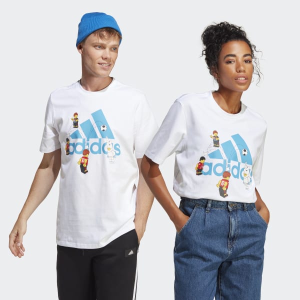 White adidas x LEGO® Soccer Badge of Sport Graphic Tee