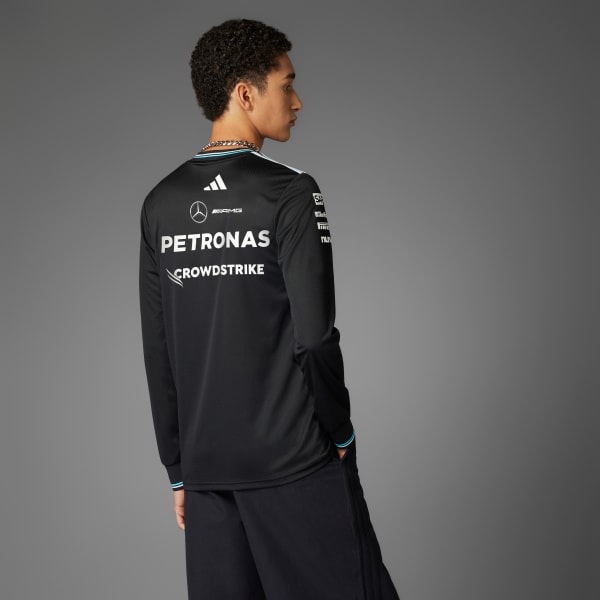 Μαύρο MERCEDES - AMG PETRONAS FORMULA ONE TEAM DRIVER JERSEY AUTHENTIC LONG SLEEVE