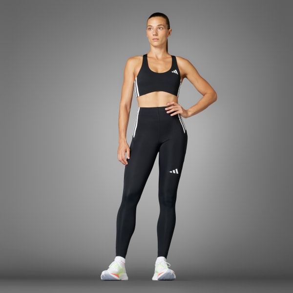 สีดำ กางเกงรัดรูปขายาว Adizero