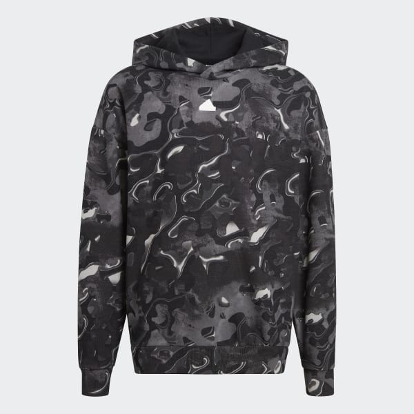 Γκρι Future Icons Allover Print Hoodie Kids