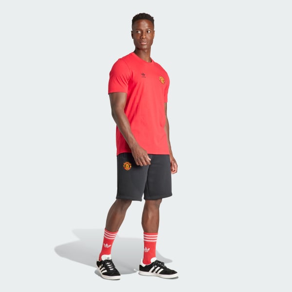 Red Manchester United Essentials Trefoil Tee