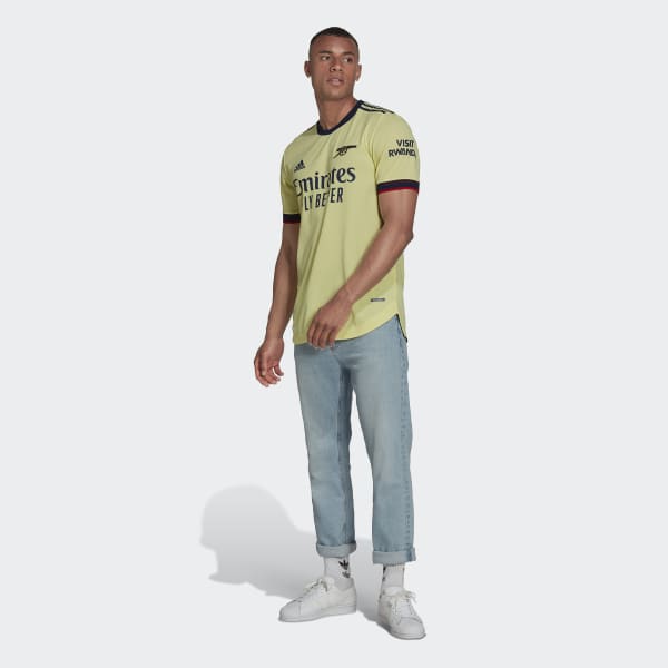 Gul Arsenal 21/22 Away Authentic Trøye IDE56
