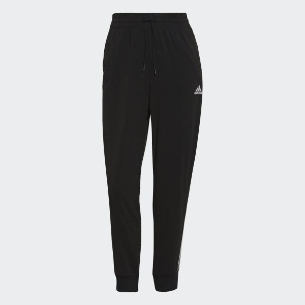 adidas 3-Stripes Loose Fit Windbreaker Pants - Black | adidas Philippines