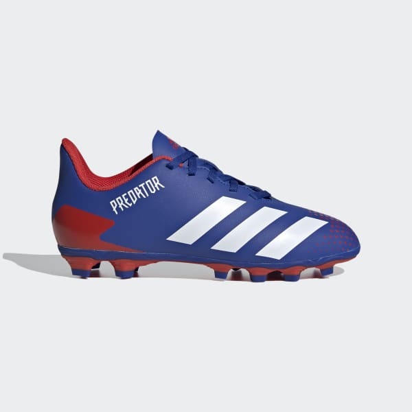 red and blue adidas cleats