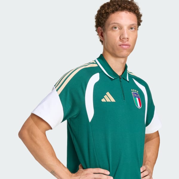 adidas Italy 26 Tiro Polo Shirt - Green | Free Shipping with