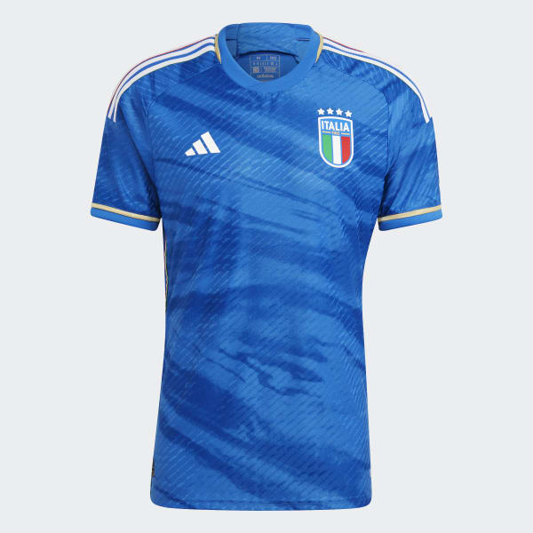 Italy 2023 Home Authentic Jersey Blue HS9891 01 Laydown 