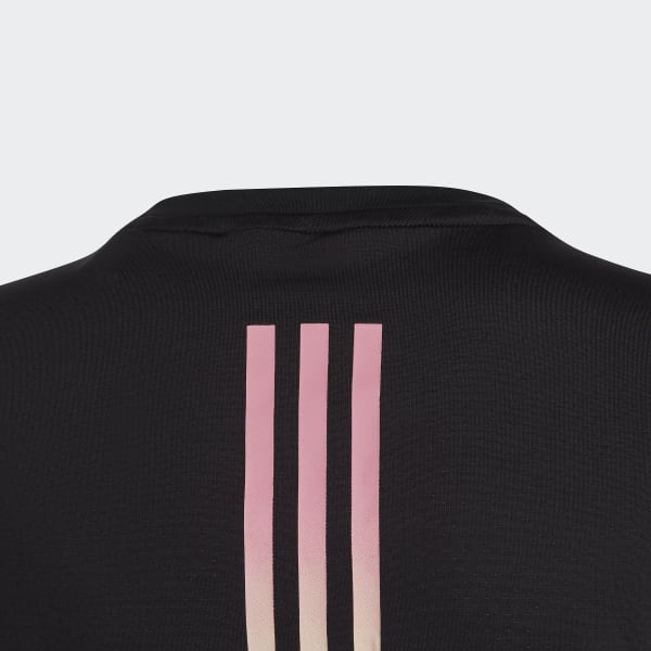 Schwarz AEROREADY 3-Streifen T-Shirt