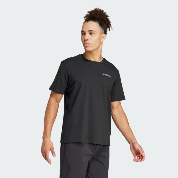 Noir T-shirt graphique Polygiene