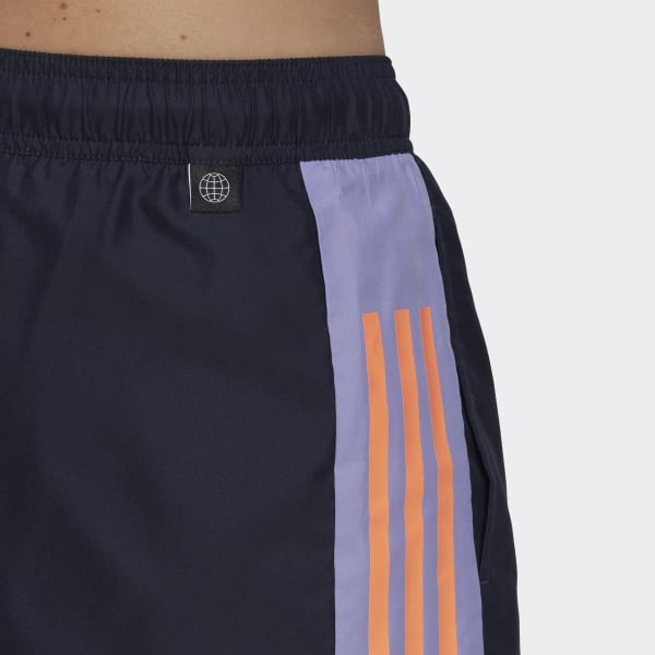 modrá Plavecké šortky Short Length Colorblock 3-Stripes DI519