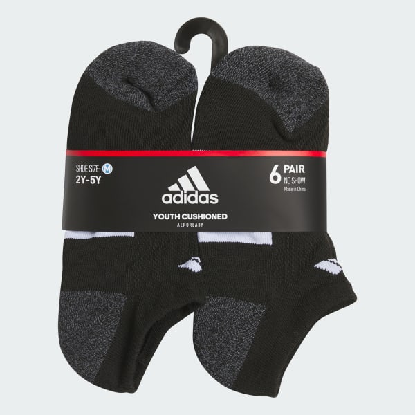 Athletic Cushioned 6-Pack No-Show Socks Kids