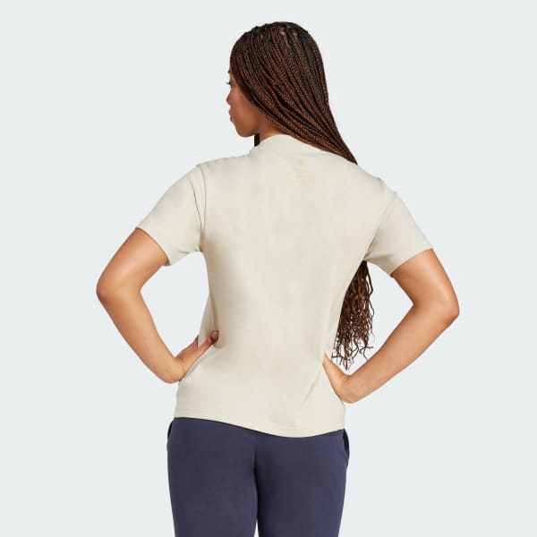 Bege Camiseta Estampada House of Tiro Metallic