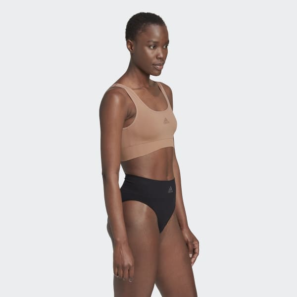 Beige Active Seamless Micro-Stretch Scoop Lounge Beha HPO57