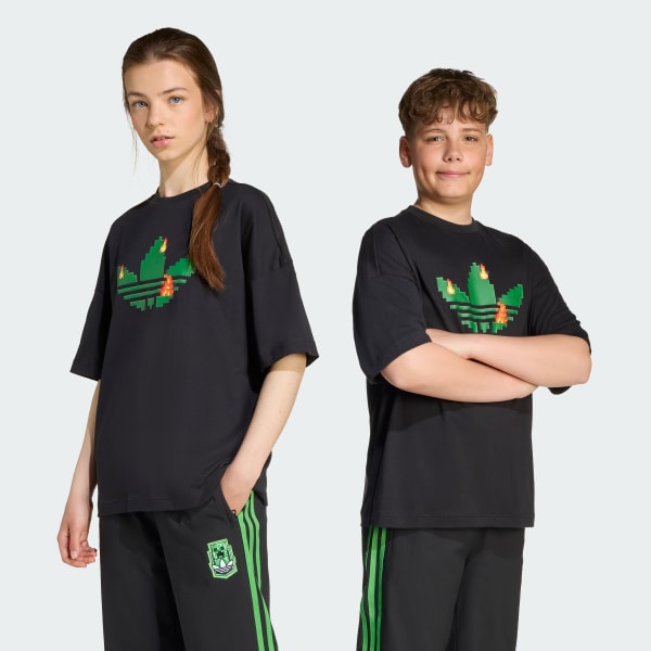 Negro Remera adidas x Minecraft para niños