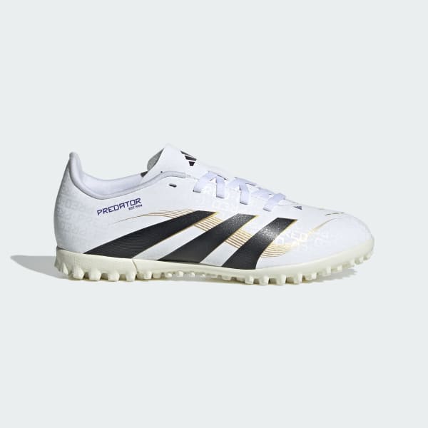 Blanco Zapatos de Fútbol para Césped Artificial Predator Club Niños