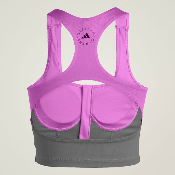 Morado Top adidas by Stella McCartney Two-Tone Zipped