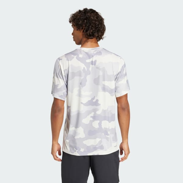 White Train Essentials Camo Allover Print Tee