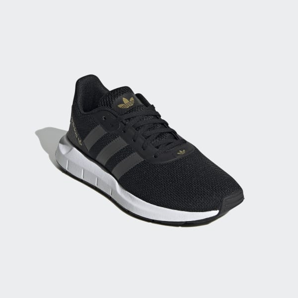 adidas black & white swift run rf trainers