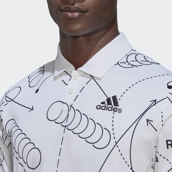 Blanco Polera Con Cuello Club Graph ZG398