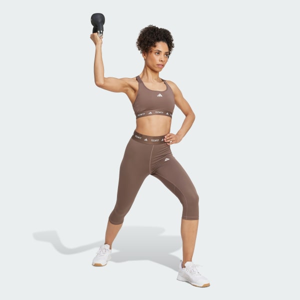 hnedá Capri legíny TECHFIT