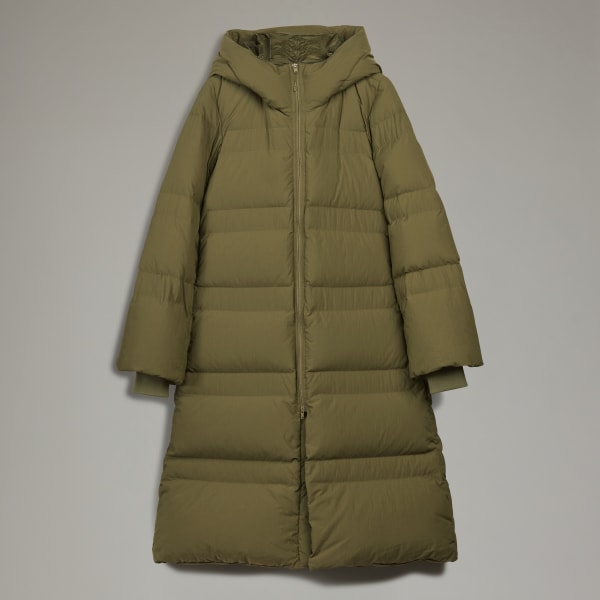 Green Y-3 Classic Puffy Down Hooded Coat