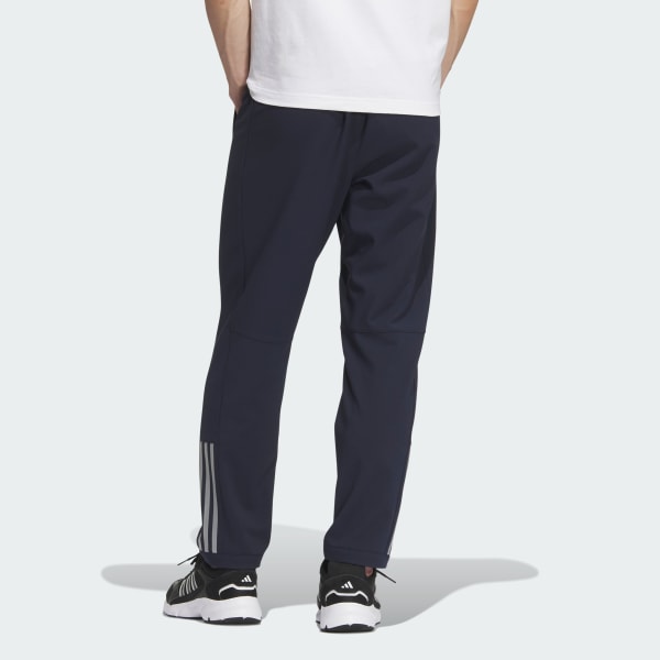 ブルー マストハブ スモールロゴ レギュラーフィット ボンデッドフリース フルレングスパンツ