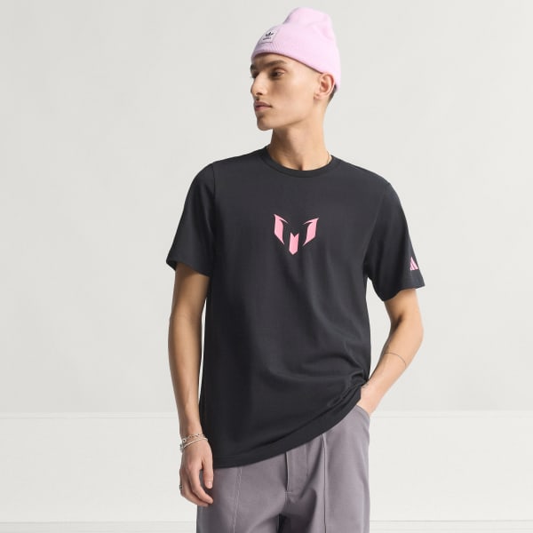 Svart Messi Graphic T-skjorte