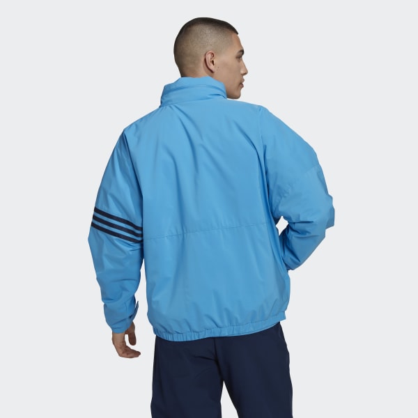 modrá Bunda Padded Stripes Puffer MMV36