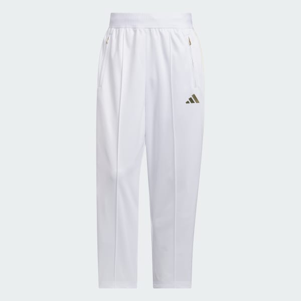 ホワイト Stadium Gold ルーズフィット フルレングス オープンヘム トラックパンツ