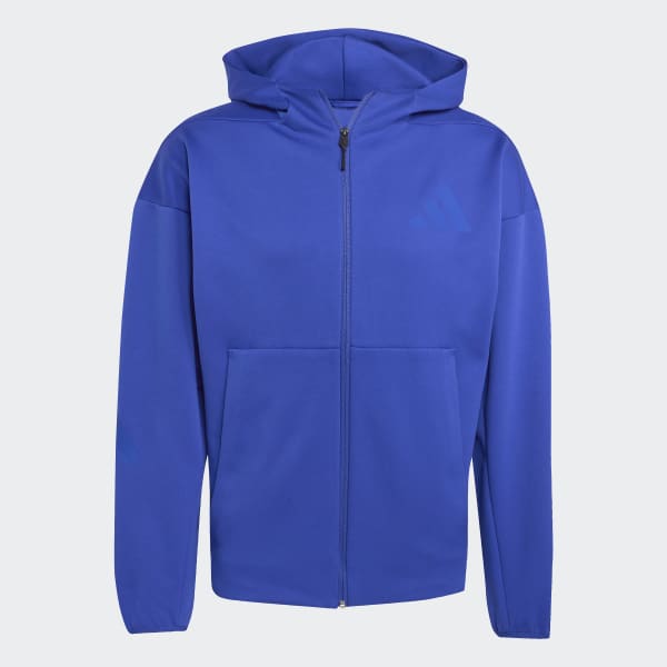 adidas Z.N.E. Full-Zip Hooded Track Jacket - Blue | Free Shipping