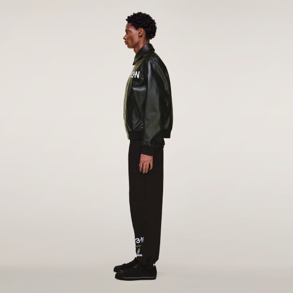 adidas Y-3 NBHD Leather Bomber Jacket - Black | Free Shipping with