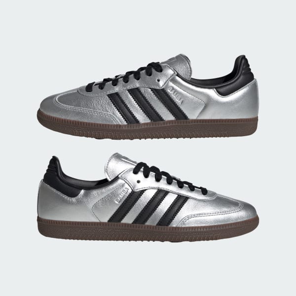 adidas Samba OG シルバー/ブラック Adidas Samba OG “Silver Metallic／Black／Gum” スニーカー