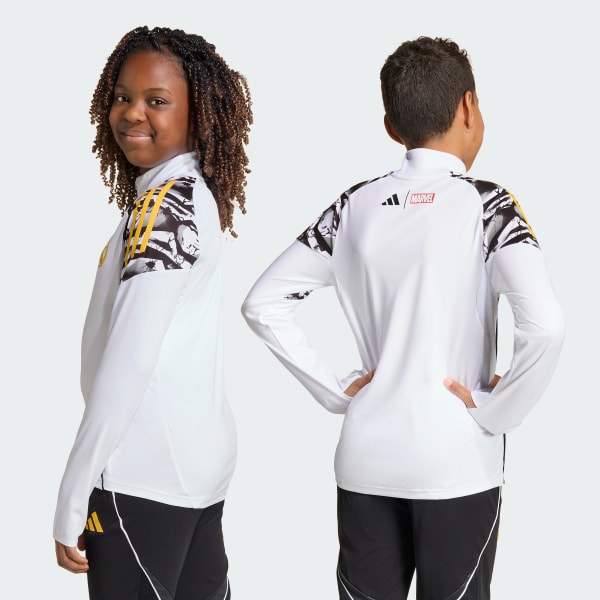 Blanc Haut d'entraînement adidas Real Madrid Avengers 25/26 Tiro25 Competition Enfants