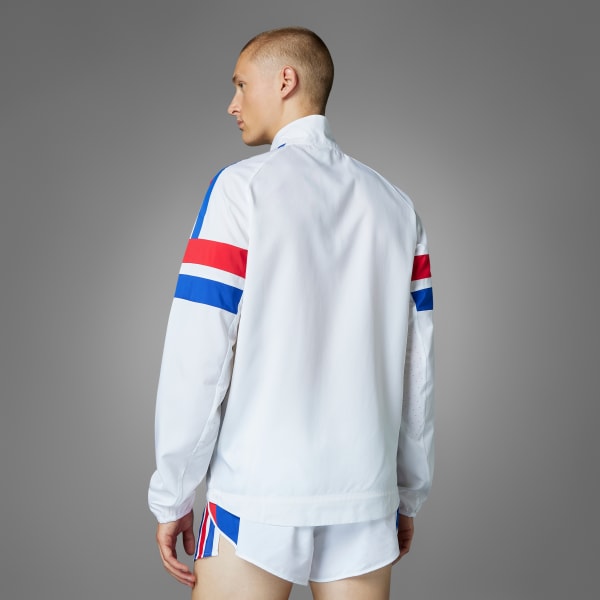 White Adizero Retro Running Jacket
