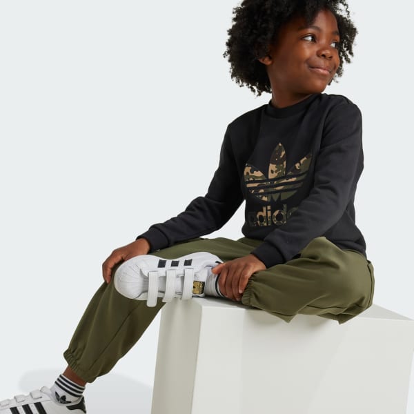 Black Graphics Crew Set Kids