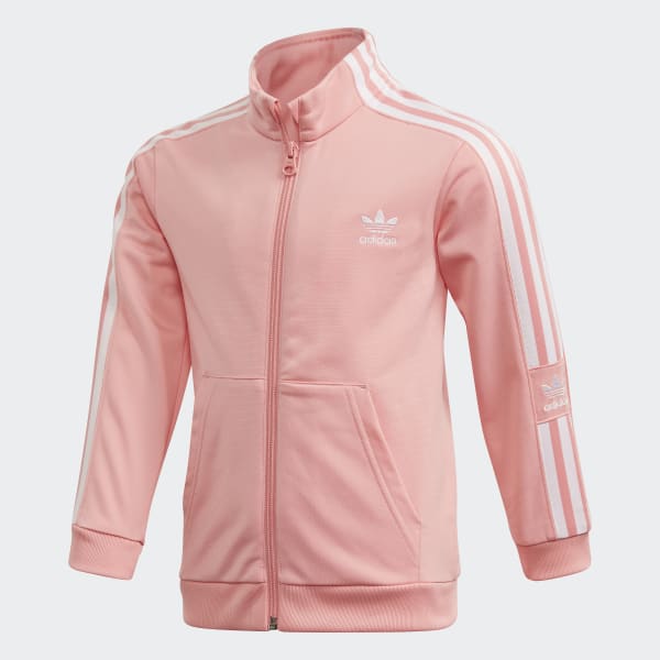 pink adidas tracksuit top