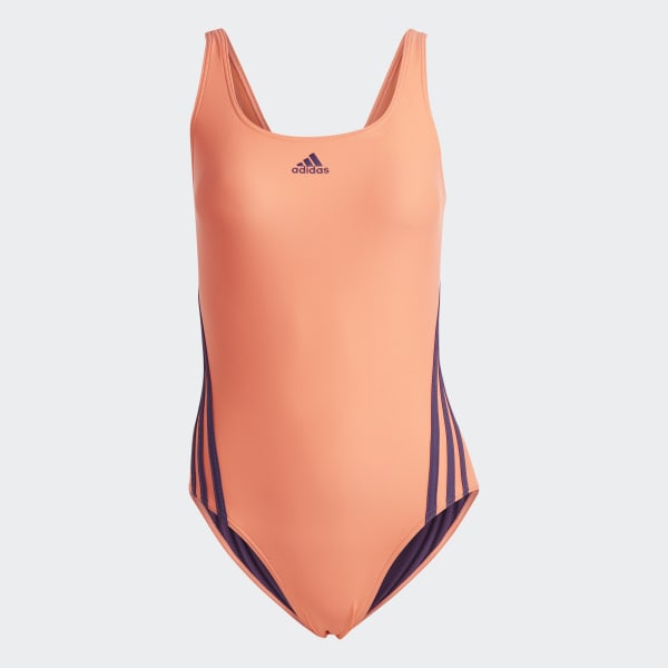 Orange adidas 3-Stripes Swimsuit