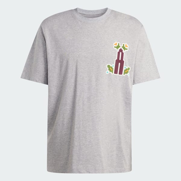 Gris Playera Monogram Holgada