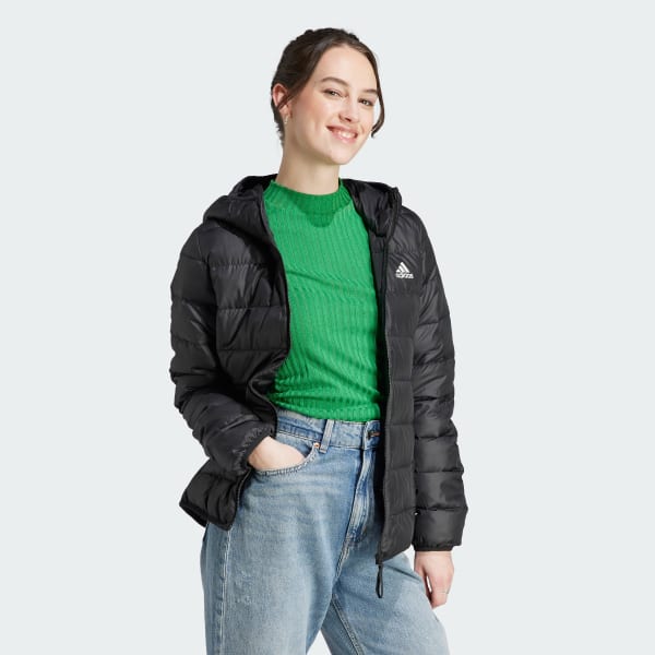 Siyah Essentials Light Down Hooded Jacket