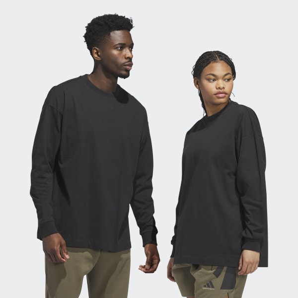 adidas Basketball Long Sleeve Tee (Gender Neutral) - Grey